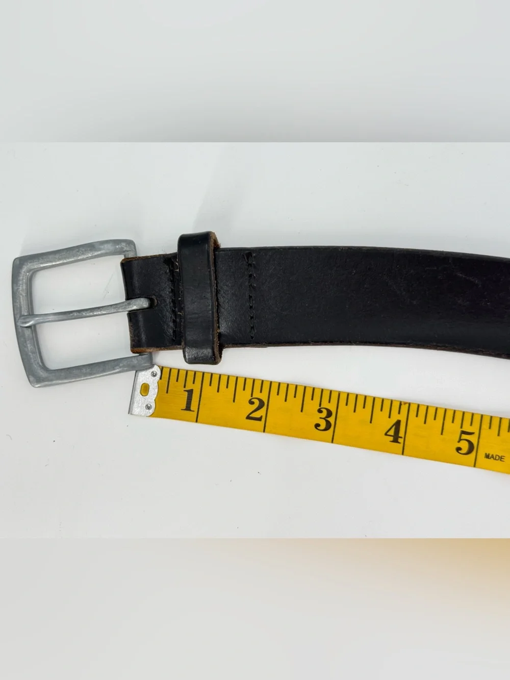 Vintage‎ Black Leather Men’s Casual Streetwear Belt 46